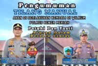 Polisi Akan Berlakukan Kembali Tilang Manual di Bener Meriah