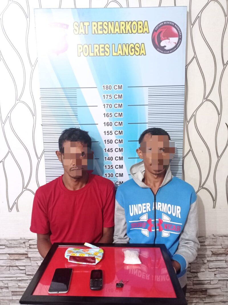 Dua Pengedar Narkoba Asal Aceh Utara di Amankan Polisi di Halaman Mesjid Idi Rayeuk