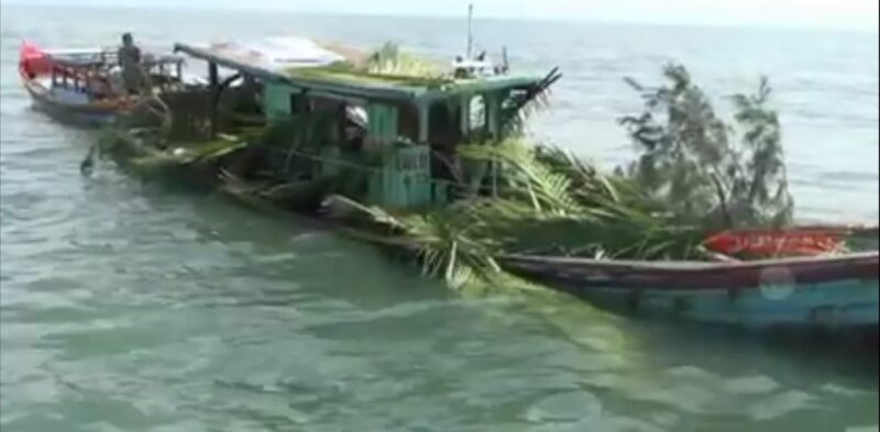 Barang bukti kapal yang digunakan melakukan ilegal fishing seetelah disita negara dan akan ditenggelamkan. 