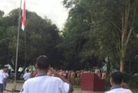 Upacara Bendera di SMK Negeri 2 Takengon, Kanit Binmas Polsek Pegasing Sampaikan Pesan Kamtibmas