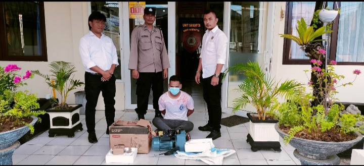 Maling Mesin Pompa Air di Sekolah Ditangkap Polisi