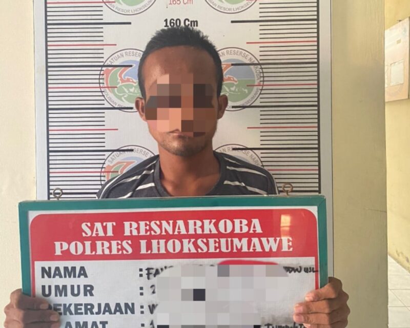 Tersangka Penyalahgunaan Narkotika di Lhokseumawe