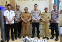 Pj Bupati Aceh Utara Dr Drs Mahyuzar MSi, melakukan silaturrahmi ke Polres Aceh Utara, Senin, 17 Juli 2023.