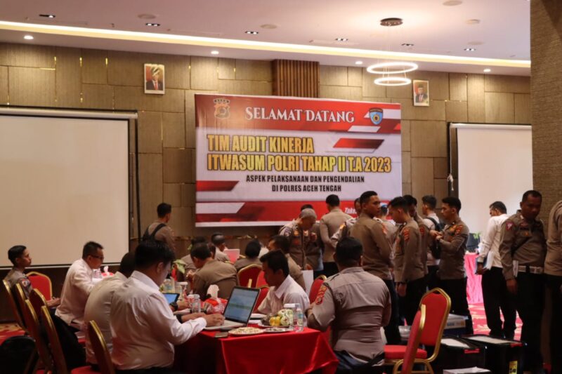 Audit Kinerja Tahap II Itwasum Polri T.A. 2023 Aspek Pelaksanaan Dan Pengendalian, Tim A Jajaran Polres Polda Aceh Digelar Di Aceh Tengah