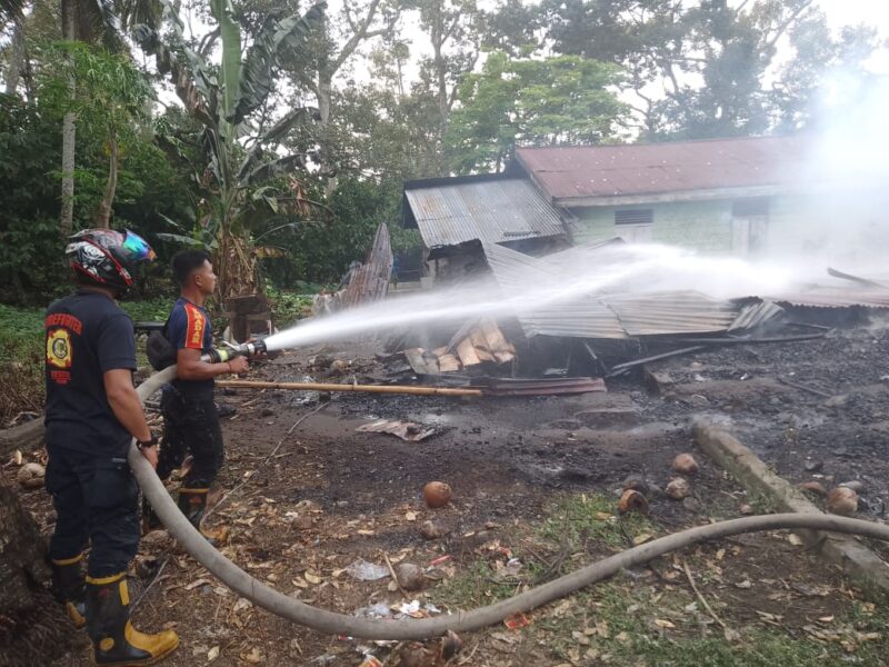 Akibat Konsleting Listrik, 1 Unit Rumah Di Desa Meriah Jaya, Kecamatan Gajah Putih Lenyap Terbakar