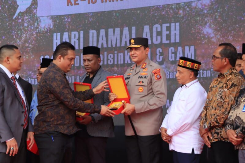 Kapolda Aceh Irjen Ahmad Haydar menghadiri peringatan hari damai Aceh (HDA) tahun 2023 di Taman Sulthanah Ratu Safiatuddin, Kota Banda Aceh, Selasa, 15 Agustus 2023.