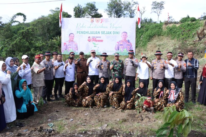 Polri Lestarikan Negeri, Polres Bener Meriah Tanam 1000 Bibit Pohon
