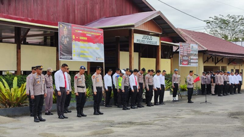 Apel Jam Pimpinan, Berikut Arahan dan Atensi Kapolres Simeulue Kepada Jajarannya