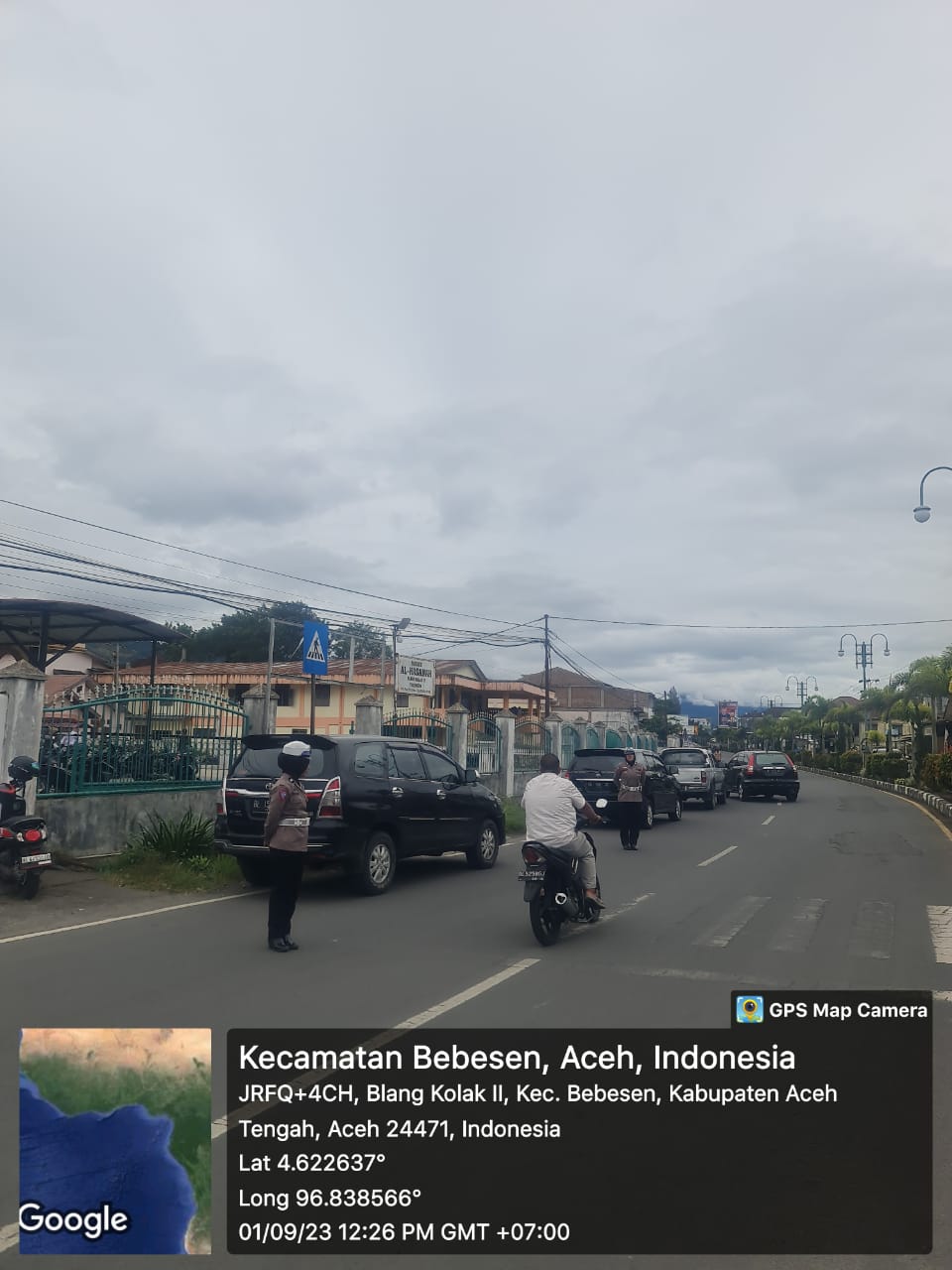 Polwan Polres Aceh Tengah lakukan Pengamanan Shalat Jumat 