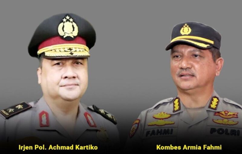 Irjen Pol Achmad Kartiko dan Kombes Armia Fahmi (Foto:Ist)