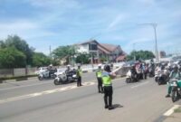 Satlantas Polresta Banda Aceh melaksanakan kegiatan Pengamanan dan Pengaturan Lalulintas kepulangan Bapak Wakil Presiden RI yang melakukan Kunjungan Kerja ke Pendopo Gubernur Aceh-Bundaran Lambaro 7/9/2023