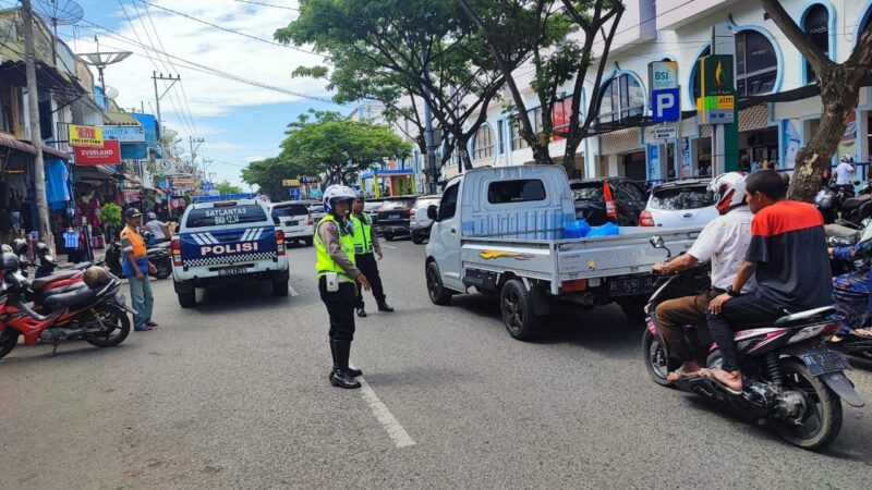 kegiatan Patroli siang hari dengan melakukan pemantauan, Pengaturan Lalin Minggu 24/9/2023