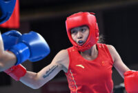 Meraih emas di kelas 51 kg di Asian Games Jakarta 2018, kini Chang Yuan tampil di kelas 54 kg di Hangzhou. (Foto: Xinhua).