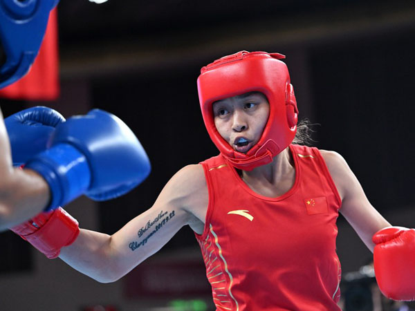 Meraih emas di kelas 51 kg di Asian Games Jakarta 2018, kini Chang Yuan tampil di kelas 54 kg di Hangzhou. (Foto: Xinhua).