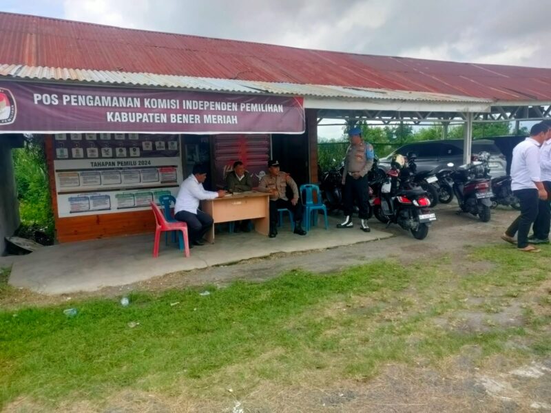 Operasi Mantap Brata, Personel Polres Bener Meriah Laksanakan Patroli Monitoring Tahap Pendaftaran Pemilu Tahun 2024