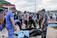 Sesosok mayat lelaki ditemukan mengapung di kawasan dermaga boat Lampulo, Kecamatan Kuta Alam, Kota Banda Aceh, Kamis (30/11/2023).
