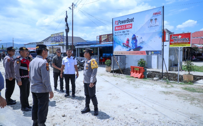 Wakapolda Sumut Brigjen Pol Rony Samtana Tinjau Pos Pengamanan F1H2O Danau Toba