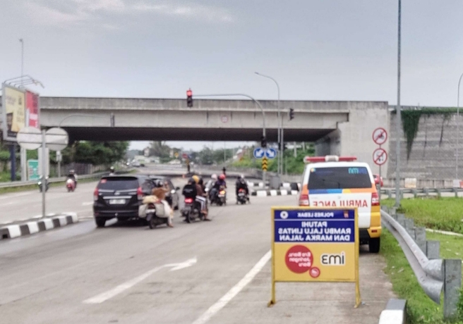 Lalu lintas di Exit tol Wika Serang Panimbang (WSP) Lebak, Banten pada H-5 Idulfitri 2024, terpantau lancar. (Foto : TIMESLINES INEWS/Heru Nurhadiyansyah)