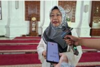 Penjabat (Pj) Sekretaris Daerah Provinsi Banten setelah melakukan salat Idulfitri 1445 H di Masjid Raya Al-Bantani, Rabu (10/4/2024). (Foto: TIMESLINES INEWS/Heru Nurhadiyansyah).