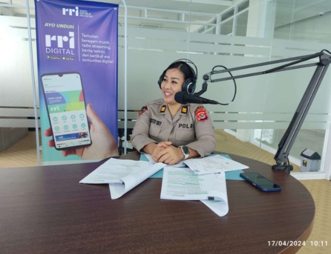 Iptu Transitoyati,S.H., M.H Saat Berdialog Bersama RRI Banten. 