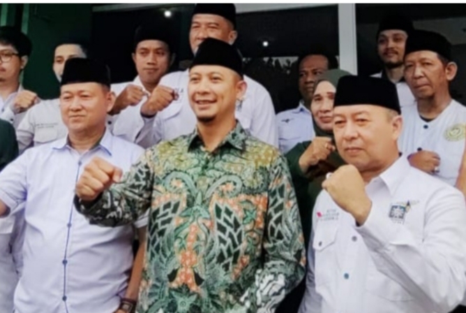 Wahyu Nurjamil Daftar Calon Walikota Serang 2024 di PKB.(Foto: TIMELINES INEWS/Heru Nurhadiyansyah)