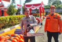 Kepala Pelaksana BPBD Banten Nana Suryana dalam kegiatan Hari Kesiapsiagaan Bencana (HKB) di kantor BPBD Banten, Kota Serang. (Foto : TIMESLINES INEWS/Heru Nurhadiyansyah)