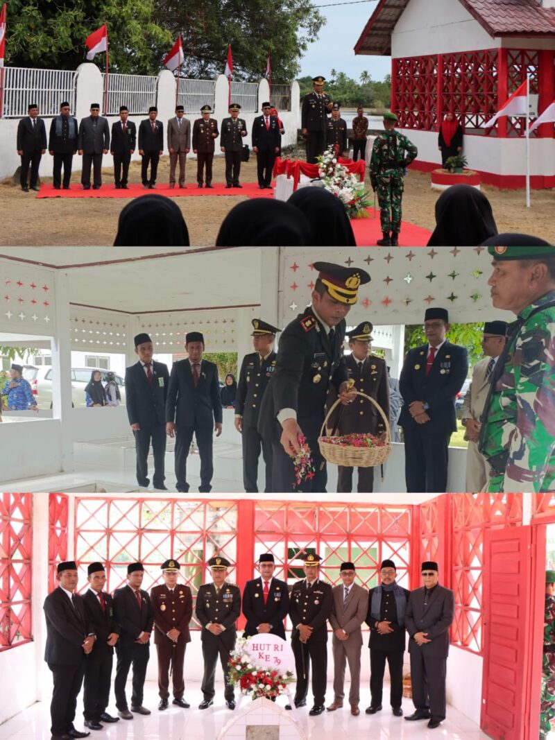 Kapolres Aceh Selatan Pimpin Upacara Ziarah Makam Pahlawan Dalam Rangka HUT RI Ke-79