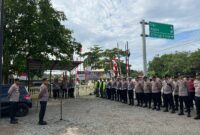 Polres Aceh Besar Dan TNI Gelar Apel Gabungan Cipta Kondisi Dalam Rangka Hari Damai Aceh Ke-19 Di Indrapuri