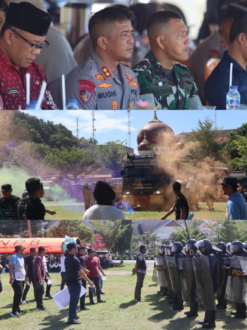 Siap amankan Pilkada serentak Polres Aceh Selatan gelar Simulasi Sispamkota.