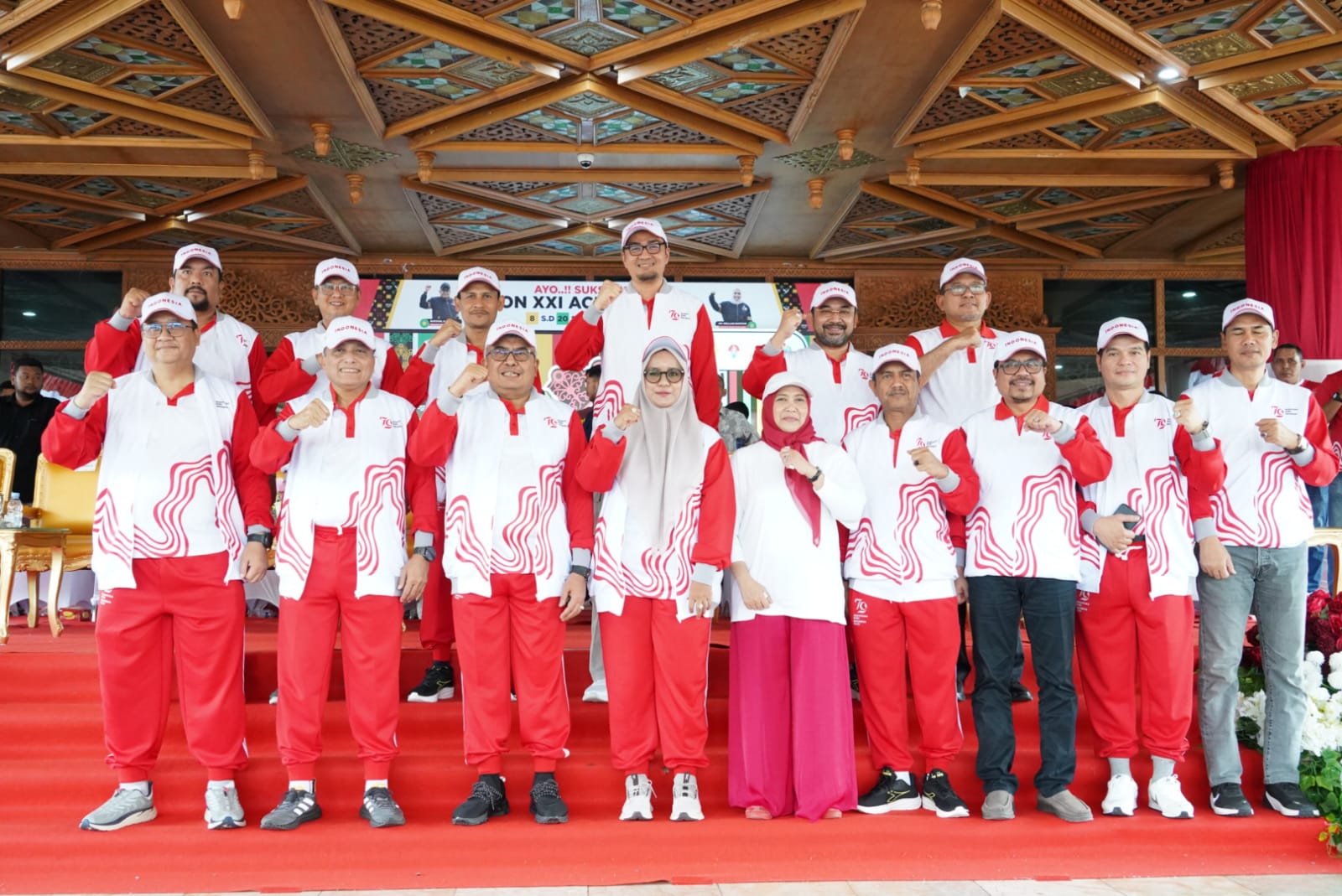 Acara ini berlangsung dengan meriah di halaman Kantor Gubernur Aceh, Kota Banda Aceh, pada Minggu (18/08/24).