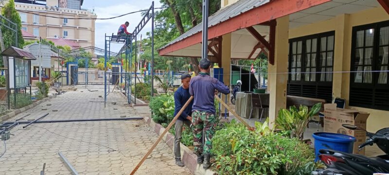  Proyek peningkatan fasilitas di SMPN 1 Banda Aceh menunjukkan kemajuan signifikan pada hari ke-20 Sabtu (24/08/2024),