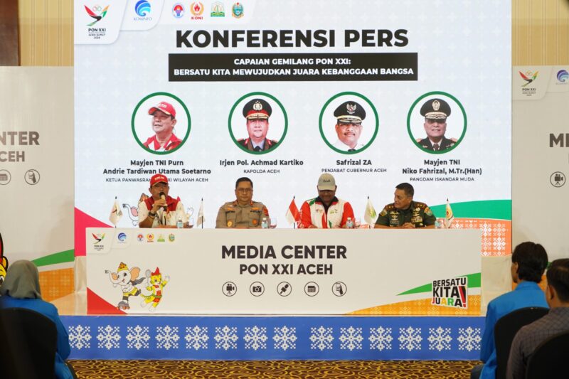 Konferensi pers tersebut bertujuan untuk menyampaikan perkembangan pelaksanaan PON XXI, Rabu (18/09/24).