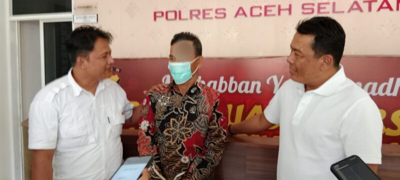 Terduga Pelecehan dan Pemerkosaan terhadap anak diamankan Satreskrim Polres Aceh Selatan.