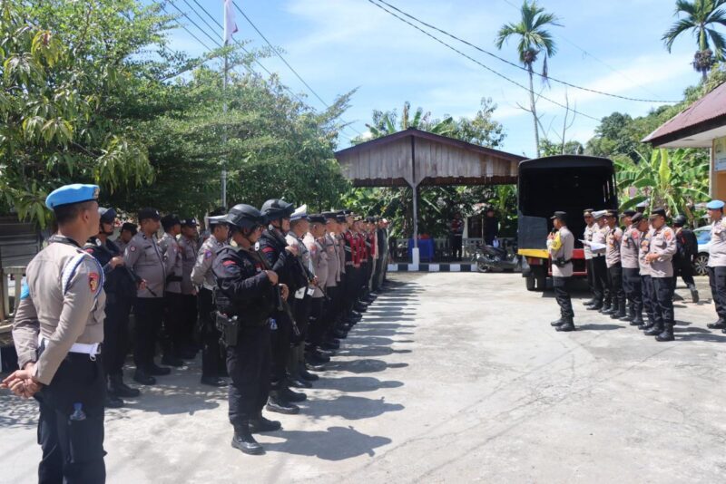 Polres Aceh Selatan Laksanakan Pengamanan Kampanye Terbuka Paslon Bupati Wabup No Urut 3.