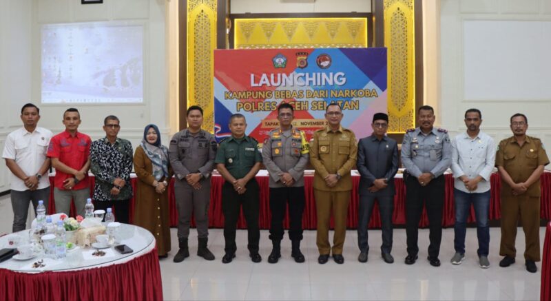 Dukung Asta Cita Presiden RI Polres Aceh Selatan Launching Kampung Bebas dari Narkoba