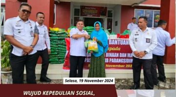 Wujud Kepedulian Sosial, Lapas Padangsidimpuan Berikan Bantuan Bagi Keluarga Warga Binaan