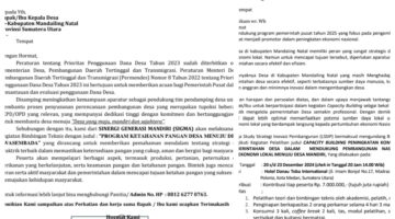 APH Diminta Gerak Cepat. Miliaran Rupiah Dana Desa Diduga Terkuras untuk Bimtek Desa se Kabupaten Madina.