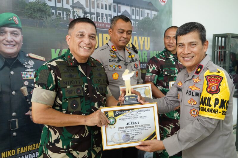 Kodam Iskandar Muda, digelar Lomba Menembak Pistol Eksekutif dan Menembak Senapan Forkopimda  di Lapangan Tembak Rindam Iskandar Muda, Selasa (17/12/24).