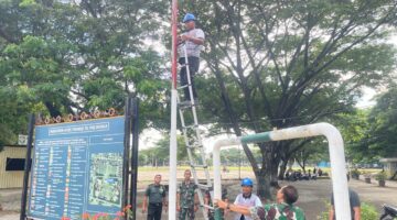  Kodam Iskandar Muda bersinergi dengan PT. Acehlink Media melanjutkan program pemasangan jaringan internet gratis di sejumlah lokasi strategis di Aceh.di depan Makorem 011/Lilawangsa, Lhokseumawe. Senin (30/12/24)