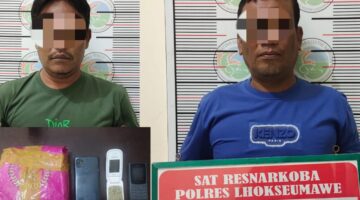 1.055 Gram Sabu serta Meringkus Dua Pelaku di Lhokseumawe