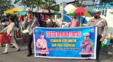 Satlantas Polres Pelabuhan Belawan Edukasi Pemudik di Tengah Arus Balik Nataru