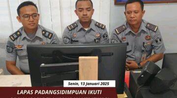 Lapas Padangsidimpuan Ikuti Sosialisasi Pelaksanaan Verifikasi dan Asesmen Pemberian Amnesti  Secara Virtual