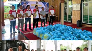 Rutan Kelas I Medan Salurkan 300 Paket Bantuan Sosial Kepada Masyarakat Sekitar