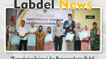 Kementerian Imigrasi dan Pemasyarakatan Peduli, Rutan Labuhan Deli Bagikan Sembako Kepada Masyarakat