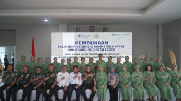 Mayor Jenderal TNI Niko Fahrizal, M.Tr(Han)., menghadiri pembukaan Pelatihan Berbasis Kompetensi (PBK) Non Boarding Batch Kota Banda Aceh, pada Rabu (22/01/2025) siang.