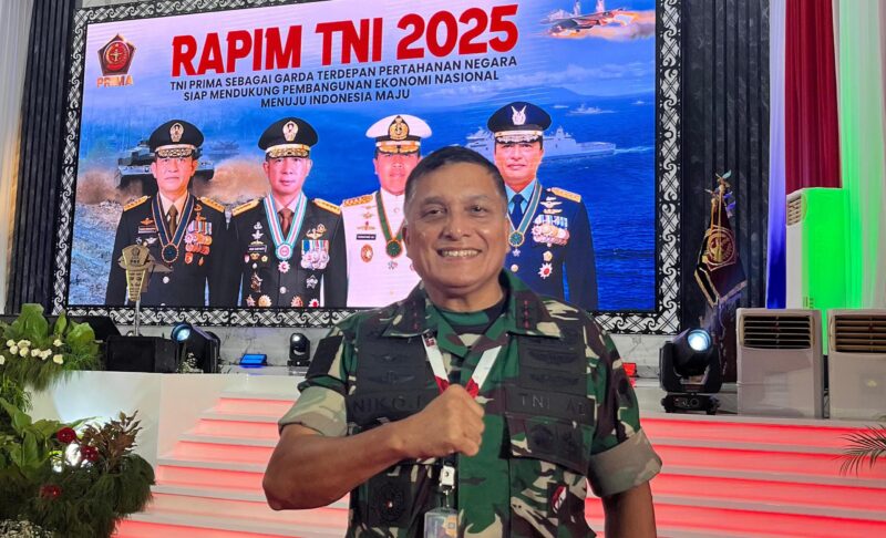 Mayor Jenderal TNI Niko Fahrizal, M.Tr. (Han), menghadiri Rapat Pimpinan (Rapim) TNI 2025 yang berlangsung di GOR Ahmad Yani, Mabes TNI, Cilangkap, Jakarta Timur, pada Jumat (31/1/2025). 