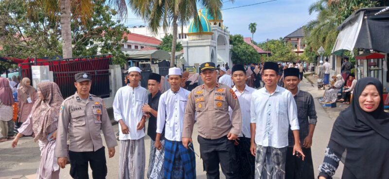 Pastikan Keamanan dan lancarnya acara, Polres Pidie Jaya Siagakan Personel di Kuta Krueng Minggu, 16 Februari 2025. Foto.Ist