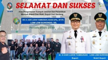 Asri Ludin dan Lomlom Suwondo Dilantik, IWO Deli Serdang Serukan Transparansi Pemerintahan