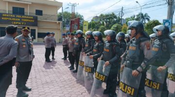 Polres Tanjungbalai Laksanakan Simulasi Sistem Pengamanan Markas Komando