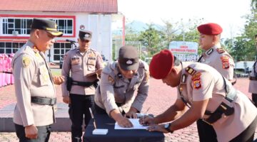 Kapolres Aceh Besar Pimpin Sertijab Waka Polres,Kabag SDM,Kasat Narkoba,Kasat Lantas,Kasikum Dan Kapolsek Jajaran